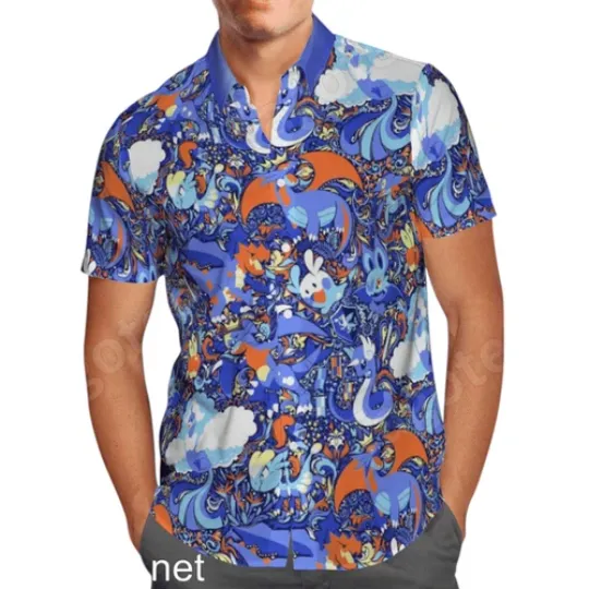 Discover PKM Dragon Type Paisley Pattern Hawaiian Shirt