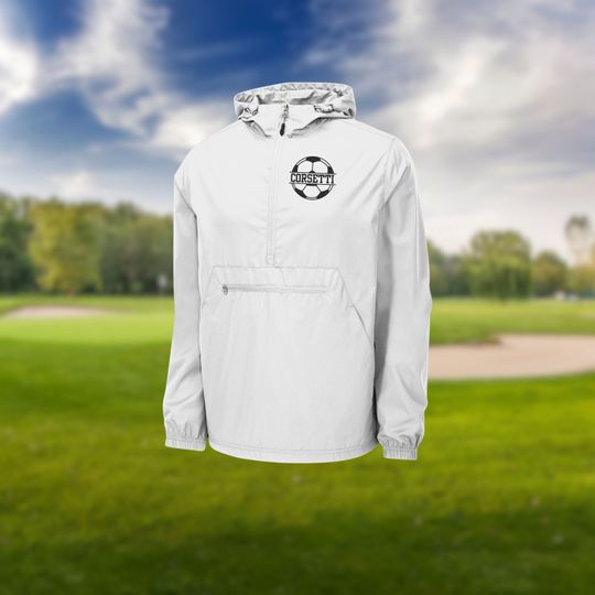 Discover Men’s Personalized Soccer Jacket – Custom Packable Anorak Gift for Co-ach or Team