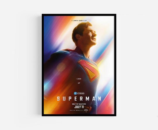 Discover Superman Poster, James Gunn 2025 Film Art, Superman 2025 Movie Poster