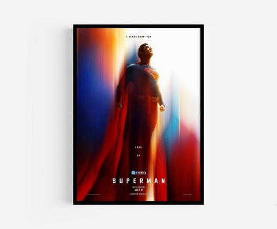 Discover Superman Poster, DC Superhero Wall Decor, Superman 2025 Poster