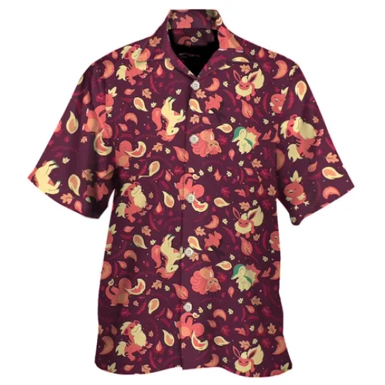 Discover Fire PKM Pattern Hawaiian Shirt