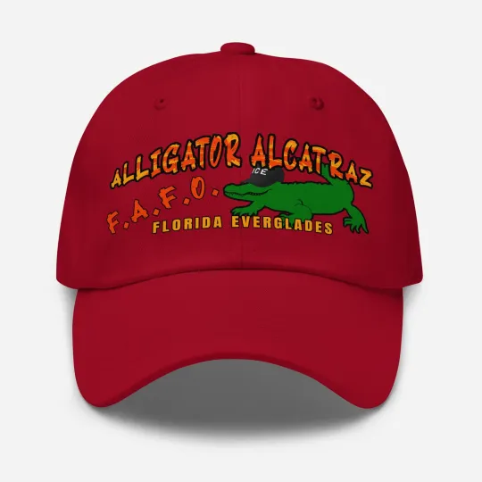 Discover Alligator Alcatraz Hat Florida Everglades ICE F.A.F.O. Gator Jail Border Prison