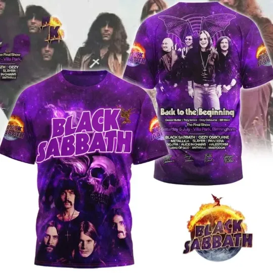 Discover AOP Black Sabbath Back To The Beginning 3D Shirt Full Size S-6XL 1F2056