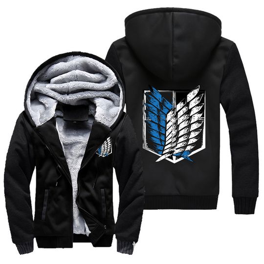 Discover Anime AO Titan Jacket Investigative Corps Eren-Jaeger 3D Fleece Zip Hoodie