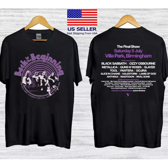 Discover Black Sabbath, Ghost,Ozzy Osbourne Back To The Beginning 5 July 2025 T shirt6