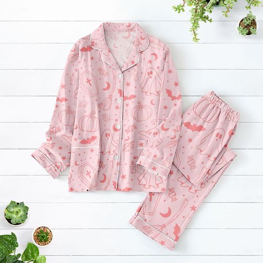 Discover Halloween Season Pajamas Set, Cozy Spooky Matching Pajamas Set