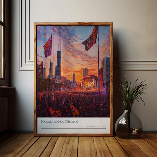 Discover Lollapalooza Poster, Lollapalooza Festival Chicago Poster, Music Lover Gift