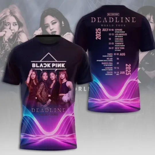 Discover BLACKPINK Deadline World Tour 2025 3D T-Shirt