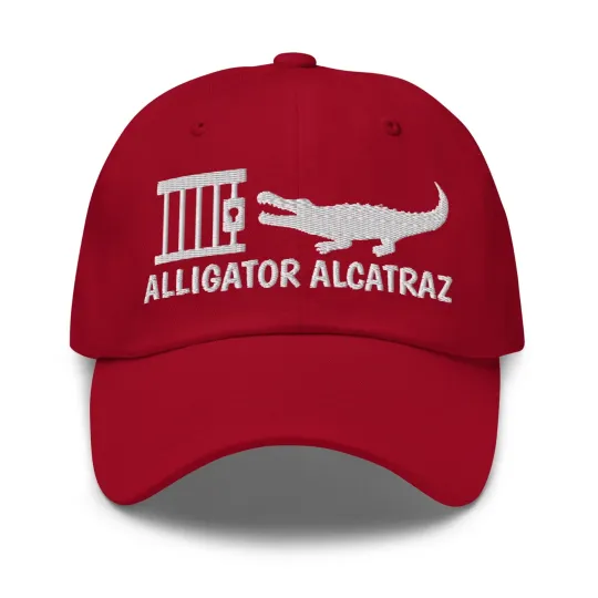 Discover Alligator Alcatraz Hat – Florida Everglades Parody Embroidered Dad Cap