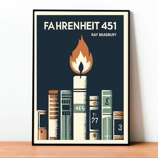 Discover Fahrenheit 451 Poster, Ray Bradbury Art