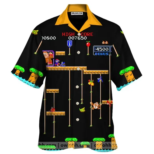 Discover Donkey Kong And Mario Hawaiian Shirt, Summer Shirt
