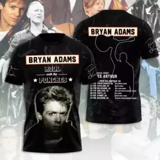 Discover Bryan Adams 3D T Shirt All Size S-5XL, Tour 2025 Shirt, Gift For Fans