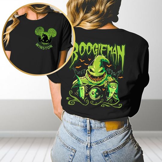 Discover Halloween Oogiee Boogiee T-Shirt, Custom Boogieman Shirt, The Nightmaree Beforee Christmass Shirt, Halloween Party 2025 Shirt