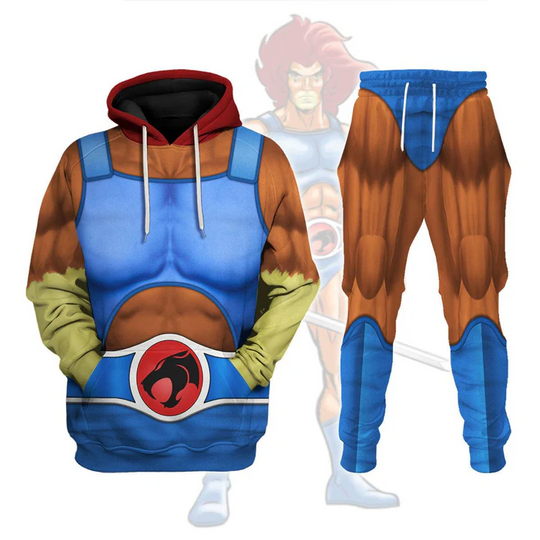 Discover Anime Thundercats Lion-O Cosplay Hoodies Pants Suit 3D Print Men Women Tracksuit Pullover Outfits Harajuku Y2k Hoodie 2pcs Sets