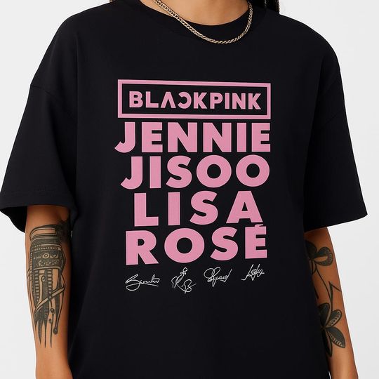 Discover BLACKPINK Member Names Shirt, Jennie Jisoo Lisa Ros Tee