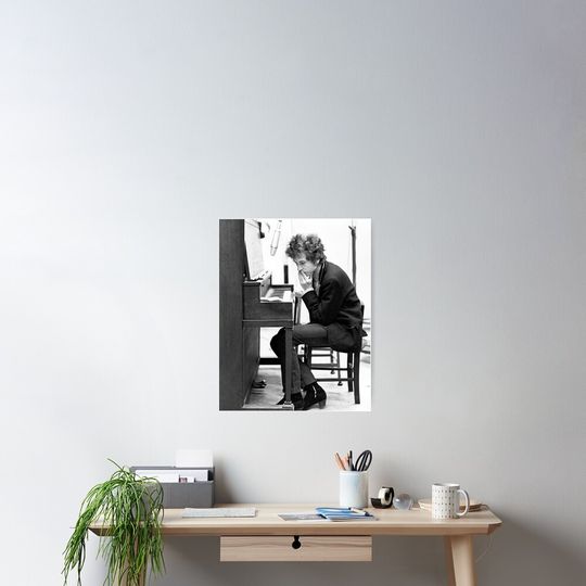 Discover Piano Player Black and White Poster