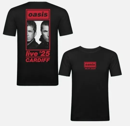 Discover OASIS Live 25 Cardiff Tour July 4th 2025 T-Shirt
