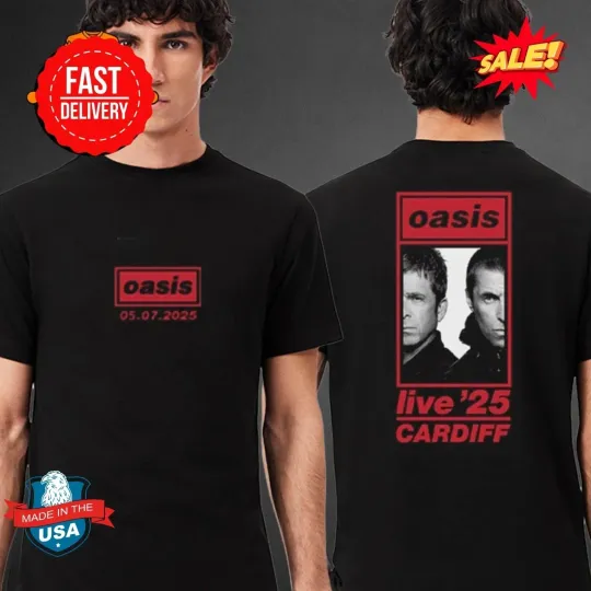 Discover Oasis Cardiff Principality Stadium 2025 On July 5th Tour T-shirt, Fan Shirt