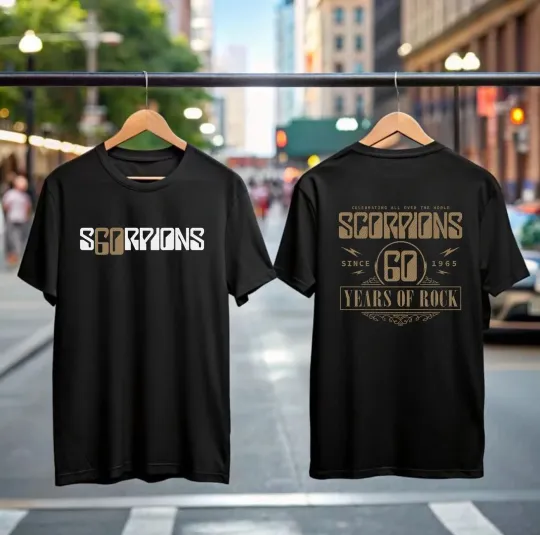 Discover Scorpions 60th Anniversary Tour 2025 T-Shirt Rock Band Tee Gift for Metal Fans