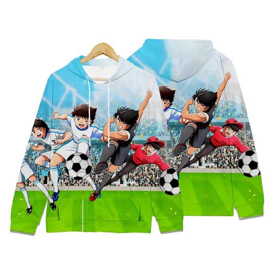 Discover Hoodies Hot Cartoon Anime Captain Tsubasa 3D Print