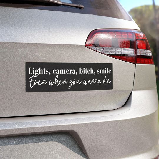 Discover TS Car Magnet LightsCameraBitchSmile Gift for Car Magnet