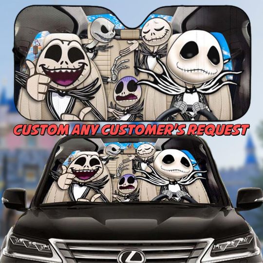 Discover Personalize The Nightmaree Beforee Christmass Car Sunshade