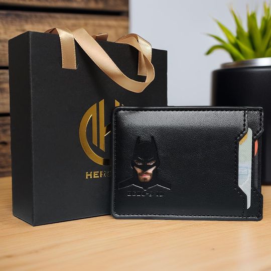 Discover Bat ID Wallet - Leather Wallet With Super Hero Mask