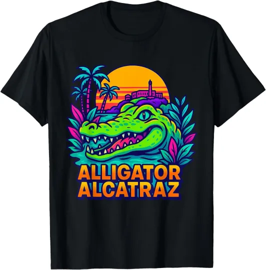 Discover Alligator Alcatraz Funny Meme Florida Everglades Men Women T-Shirt Gift Tee