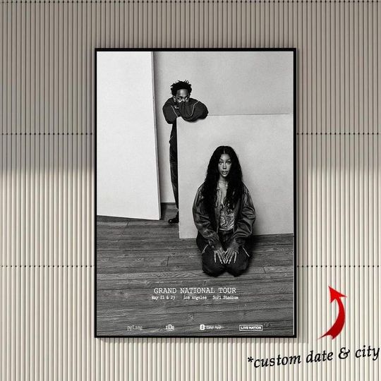 Discover Custom Poster Kendrick Lamar And SZA Grand National Tour 2025 Poster