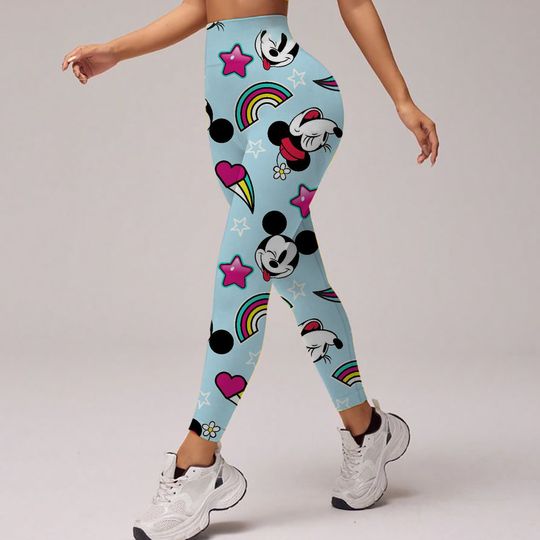 Discover Women Gym Leggings Disneyyy Mickeyy mouse Minniee