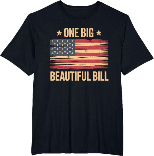 Discover One Big Beautiful Bill USA Flag T-Shirt