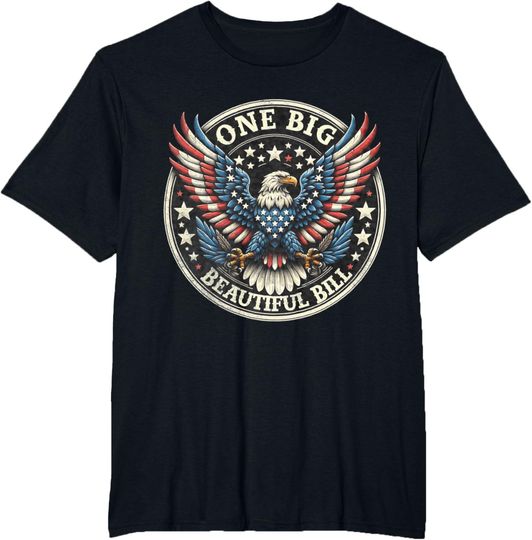 Discover One Big Beautiful Bill USA Flag T-Shirt