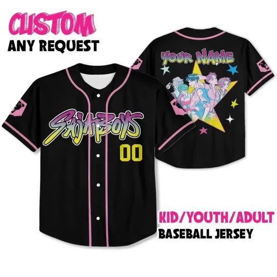 Discover Custom Name & Number Kpop Demon Hunter Saja Boys Anime Jersey, Kpop Saja Boys