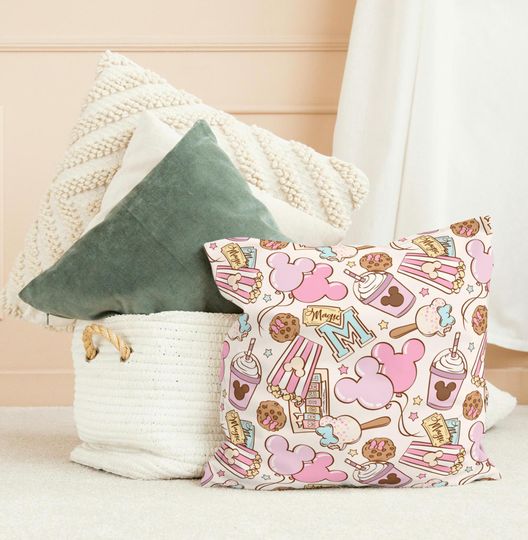 Discover Disneyyy Snacks Pillow Cover Disneyyy Home Decor Couch Throw Pillow