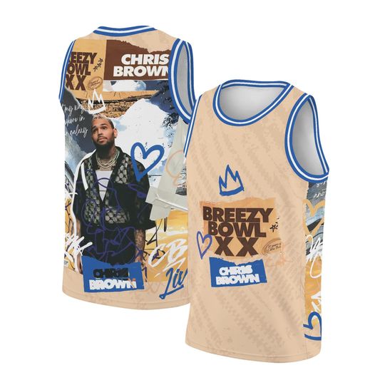 Discover Chris Brown Tour 2025 Baseketball Jersey