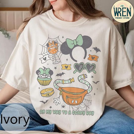 Discover Vintage Coquette Bow On My Way To A Scary Day Halloween Shirt, Halloween Party 2025 Tee
