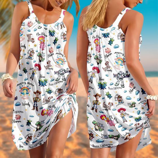 Discover toy stories Sling Summer Dress, Disneyyy Cartoon Women Dress