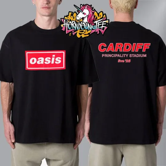 Discover Oasis Live 25 Tour 2025 Shirt Cardiff Principality Stadium July 4 5