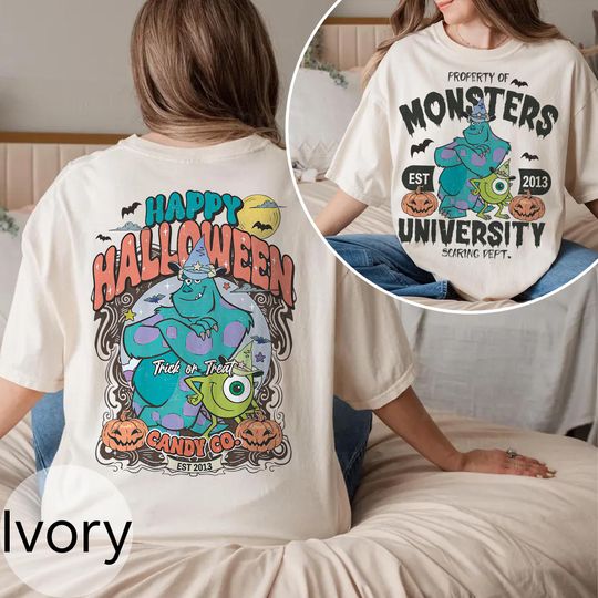 Discover Vintage Monsterss Incc Halloween Shirt, Trick or Treat Sulley Mike Tee, Candy Co Fall T-Shirt