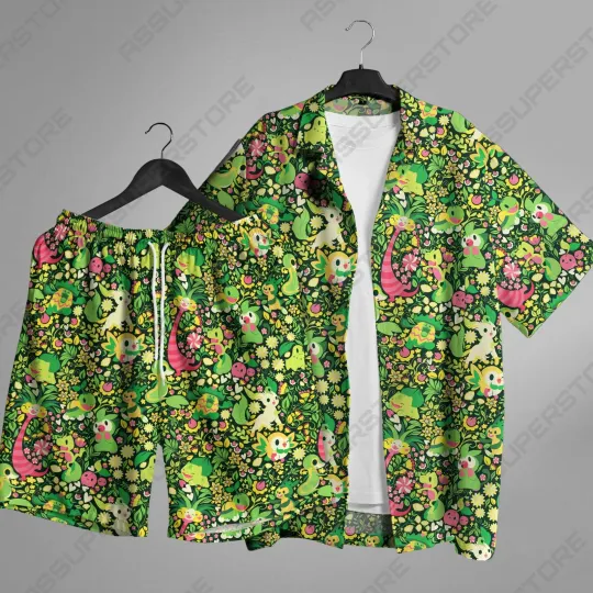 Discover Bulbasaur Hawaiian Button-Up Shirt Bulbasaur Summer Hawaiian Shirt Bulbasaur