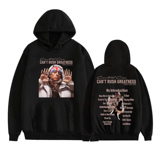 Discover Rapper Central Cee “Can’t Rush Greatness” World Tour 2025 Hoodie