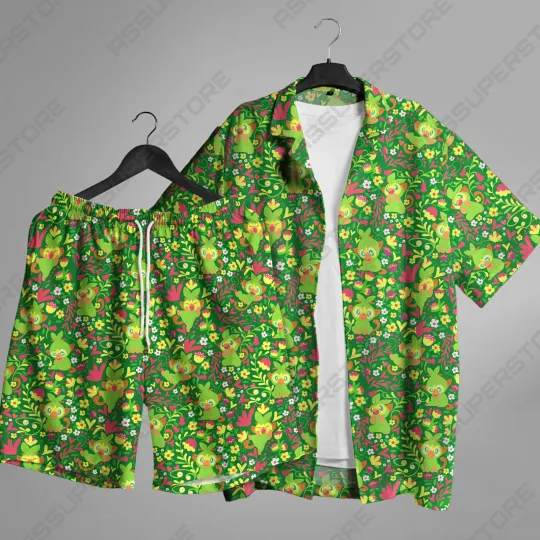 Discover Grookey Hawaiian Button Up Shirt Grass Grookey Hawaii Shirt Gifts