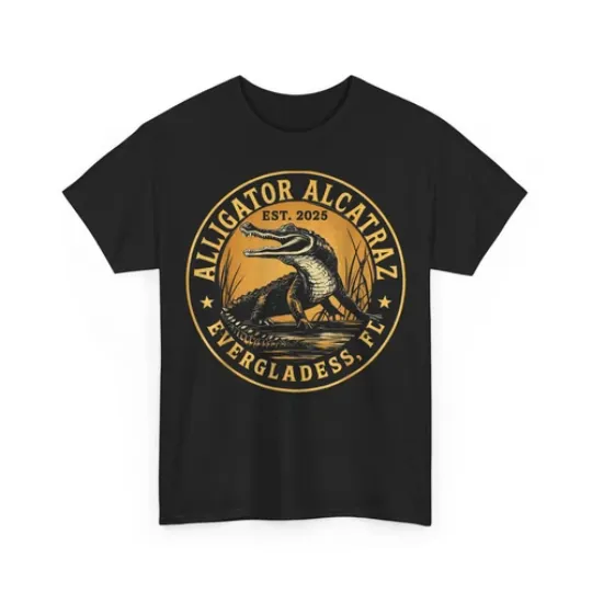 Discover Alligator Alcatraz Florida Everglades Parody T-Shirt