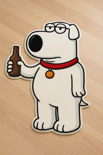 Discover Griffin smashed rug, family guy rug,stewie griffin rug, Brian Griffin Rug,Family Guy Carpet,Funny Cartoon Dog