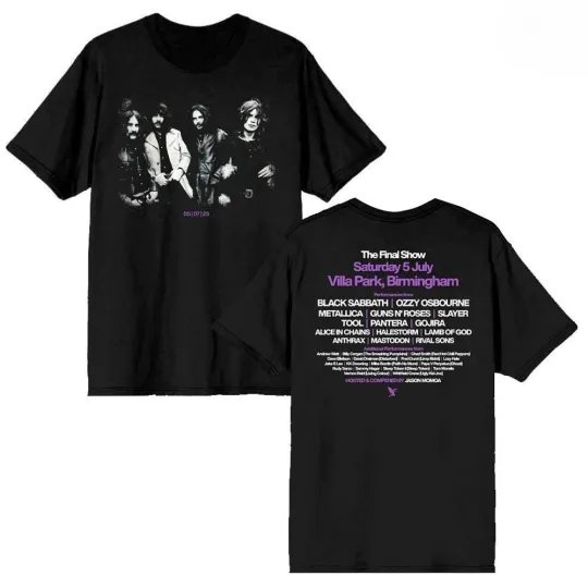 Discover Black Sabbath Back To The Beginning 2025 Tour Final Show T Shirt