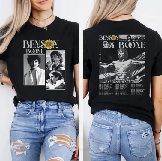 Discover Vintage Benson Boone Shirt, Benson Boone Tour 2025, Concert Music Unisex T Shirt