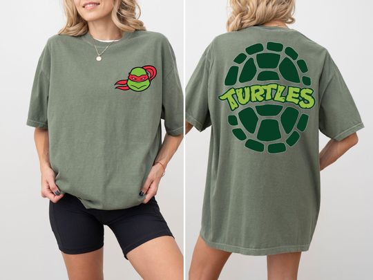 Discover Front Back Ninja Turtles Tee, Ninja Turtles Shirt, Ninja Turtles Matching Shirt, Family Matching Turtles Shirt