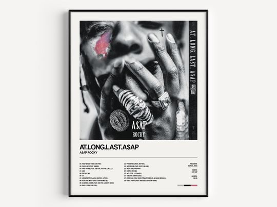 Discover At.Long.Last.Asap Poster, ASAP Rocky, Minimalist Album Poster