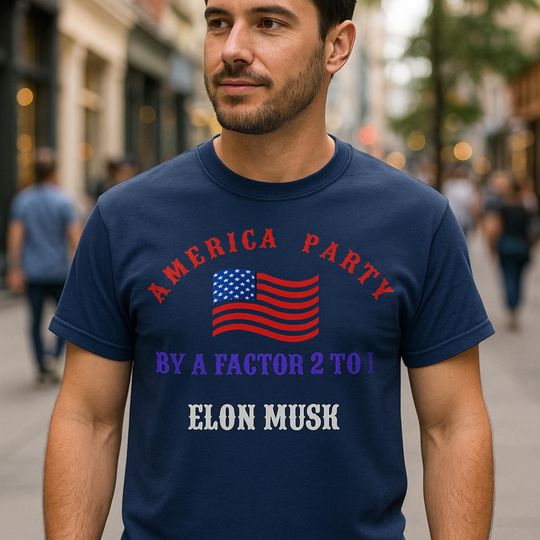 Discover Elon Musk Quote Shirt | America Party Factor 2 to 1 Tee | Political USA Shirt  Elon Musk New Party