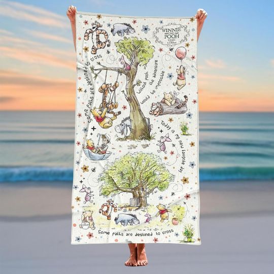 Discover winniee the poohh Pool Beach Towel, Disneyyy Bath Towel For Beach Trip